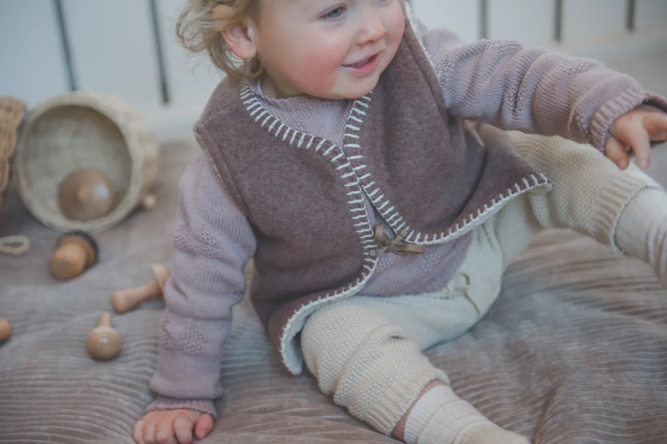 Baby Trui Nuts Soft Mauve