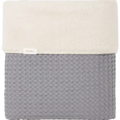 Eenpersoonsdeken Wafel/Teddy Oslo Steel Grey/Pebble