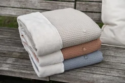 Eenpersoonsdeken Wafel/Teddy Oslo Steel Grey/Pebble