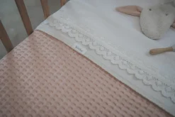 Ledikantdeken Cotton Fleece Wafel Amsterdam Rosa Salt