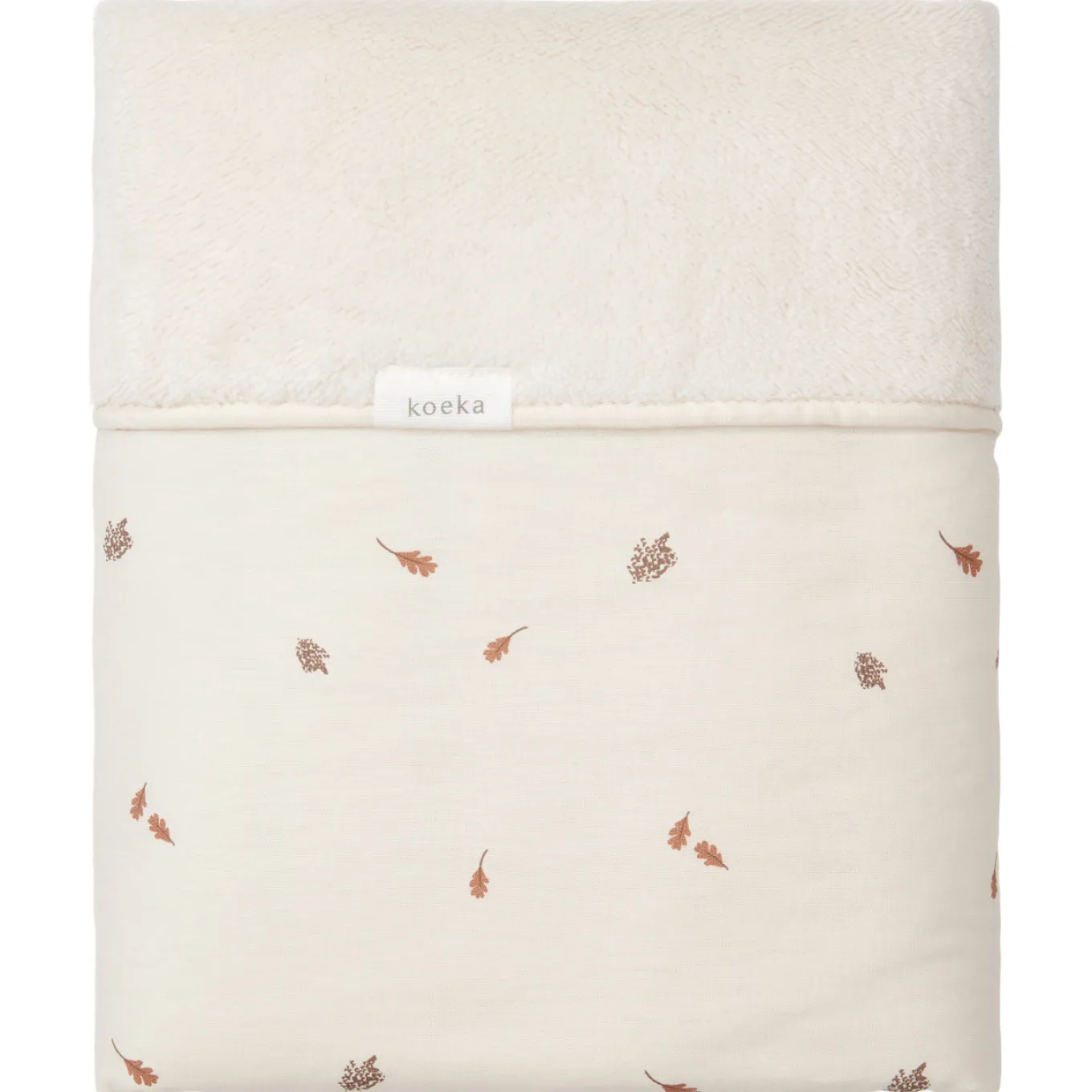 Ledikantdeken Teddy Reversible Forest Treasures Warm White