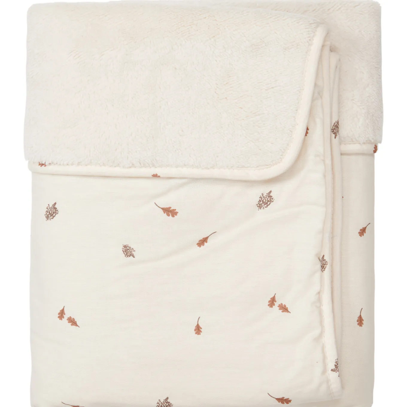 Ledikantdeken Teddy Reversible Forest Treasures Warm White