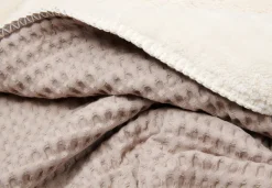 Ledikantdeken Wafel/Teddy Oslo Clay/Pebble