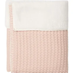 Ledikantdeken Wafel/Teddy Oslo Rosa Salt/Pebble