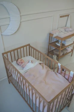 Ledikantdeken Wafel/Teddy Oslo Rosa Salt/Pebble