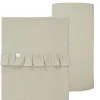 Ledikantlaken En Hoeslaken Set Ruffle Faro Sage