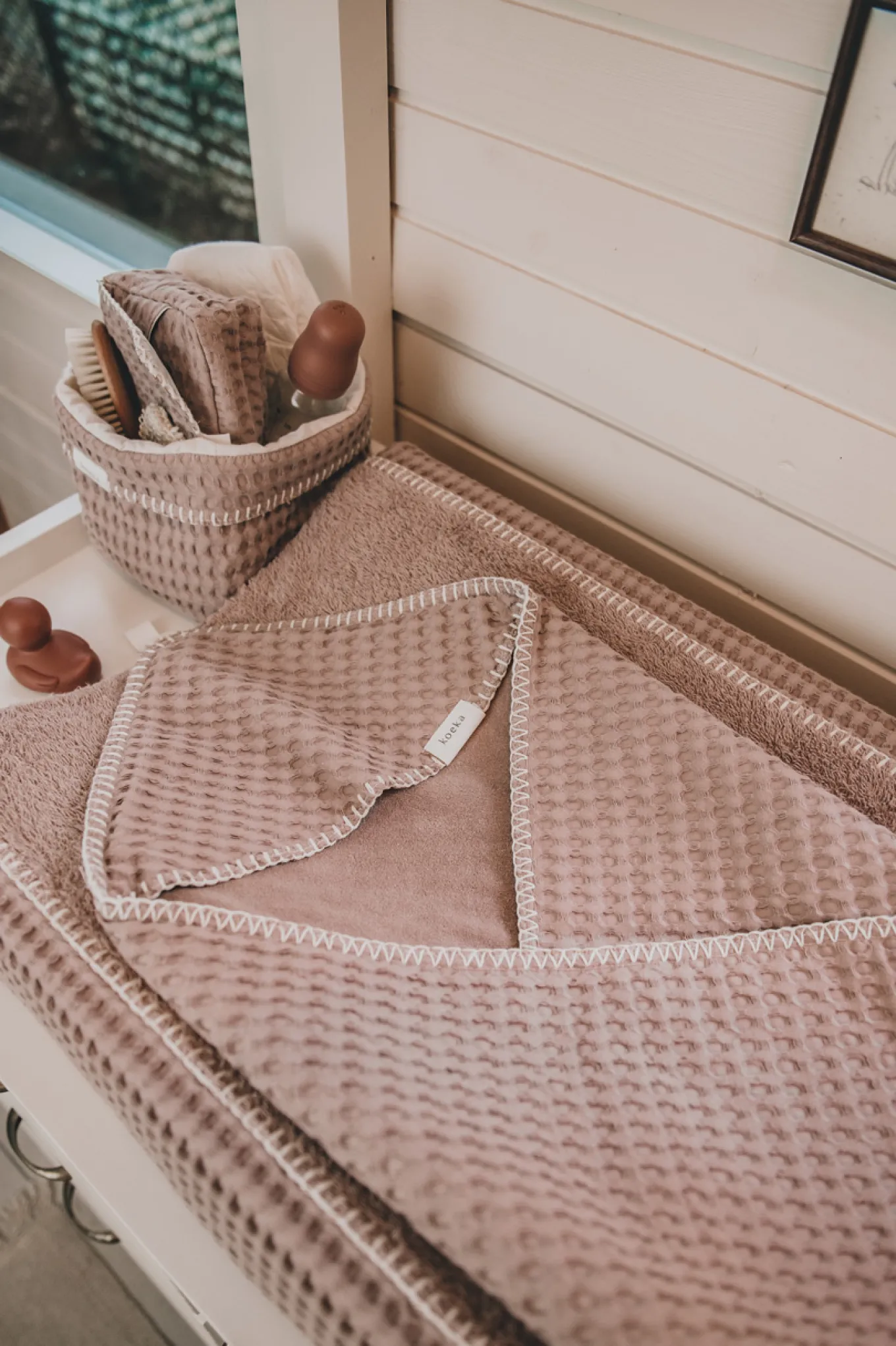 Omslagdoek Wafel Antwerp Mauve