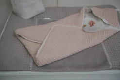 Omslagdoek Wafel/Teddy Oslo Rosa Salt