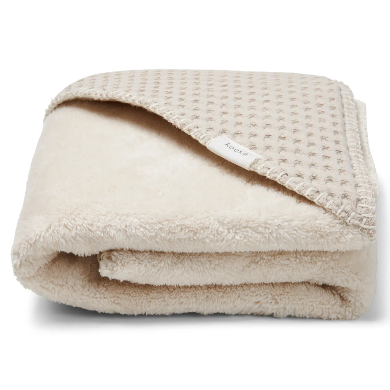 Omslagdoek Wafel/Teddy Oslo Sand