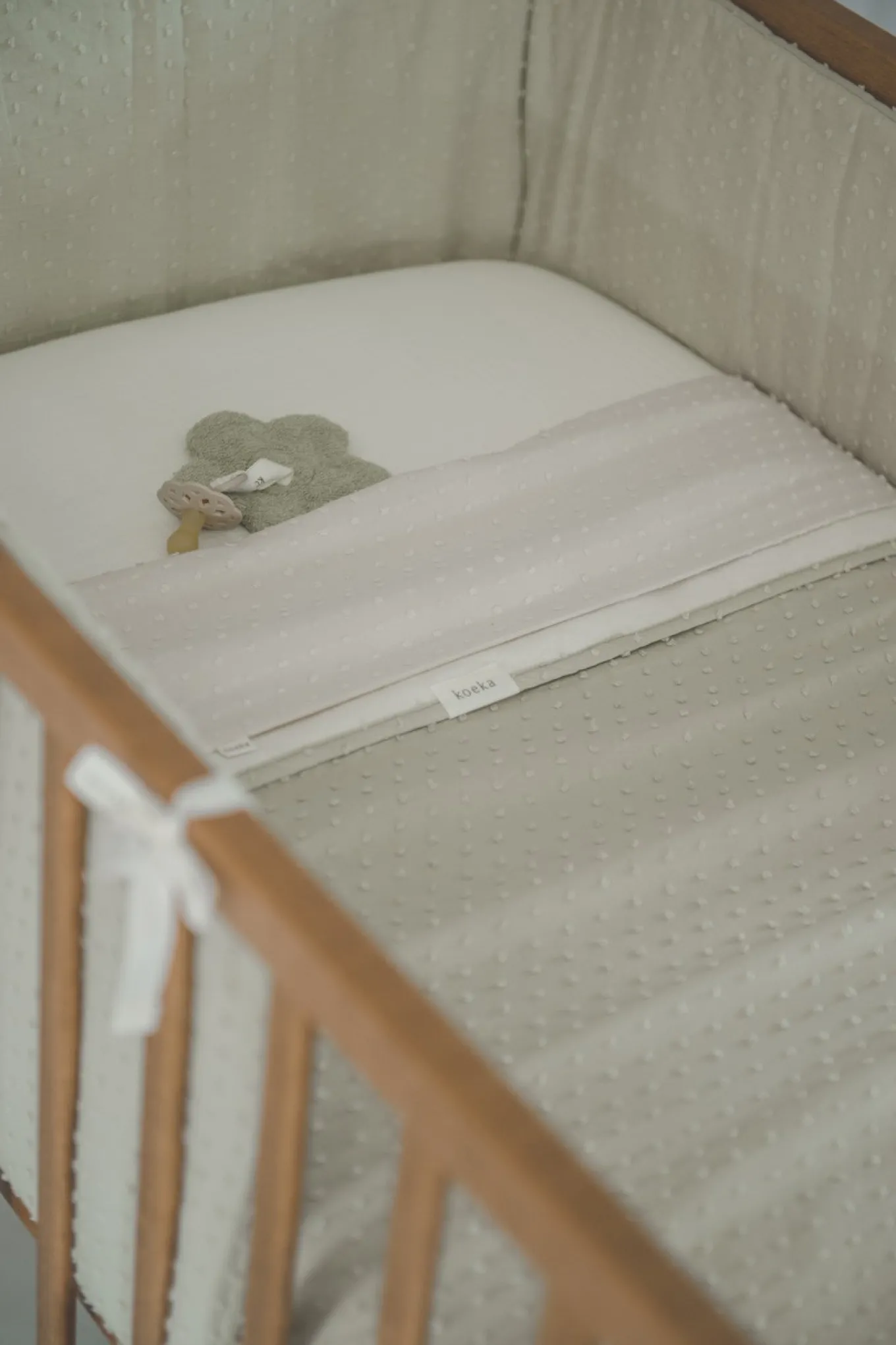 Wiegdeken Cotton Fleece Napa Sage