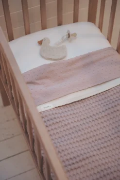 Wiegdeken Cotton Fleece Wafel Amsterdam Mauve