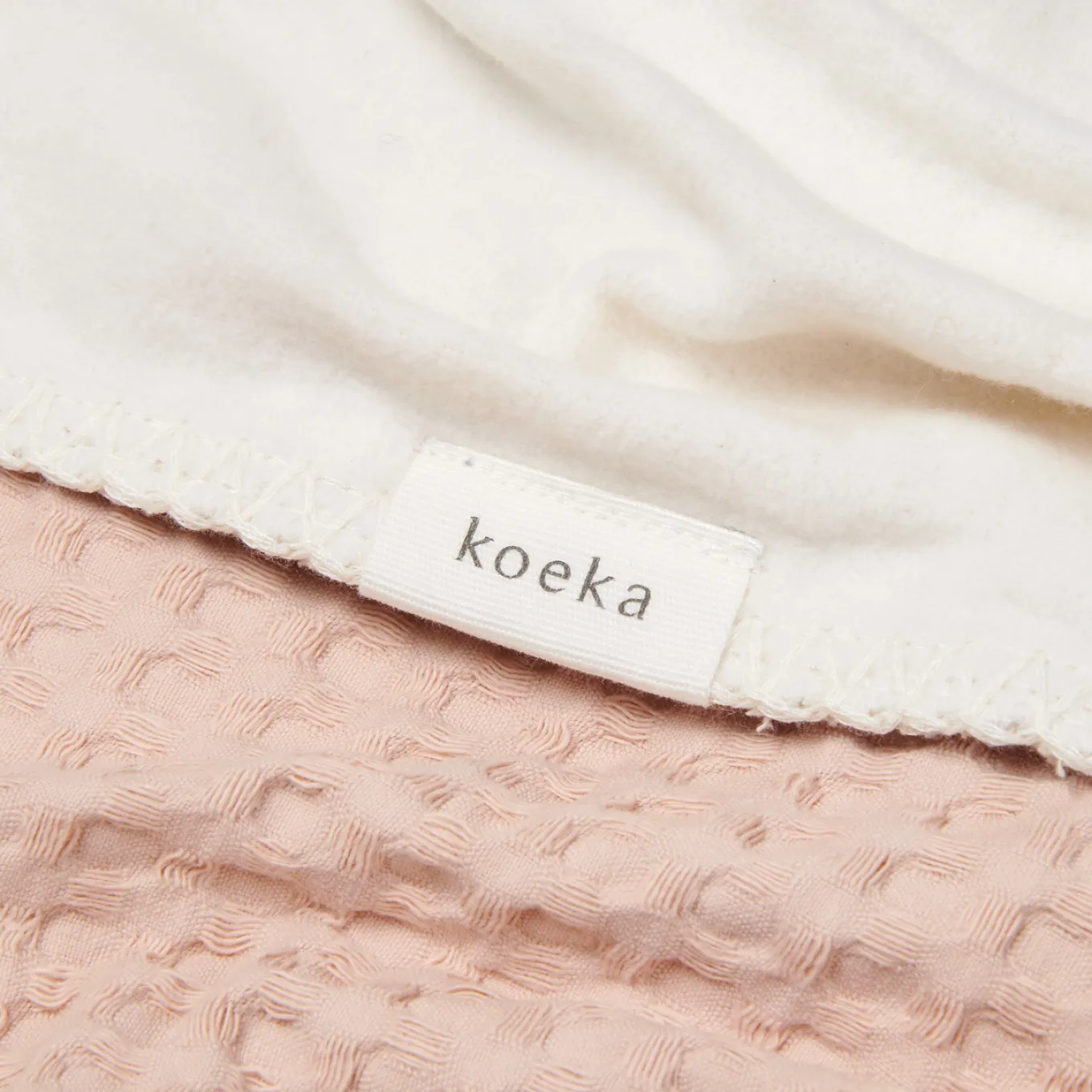 Wiegdeken Cotton Fleece Wafel Amsterdam Rosa Salt