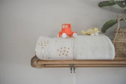 Wiegdeken Teddy Reversible Sunnyside Warm White