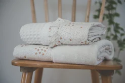 Wiegdeken Teddy Reversible Sunnyside Warm White