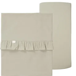 Wieglaken En Hoeslaken Set Ruffle Faro Sage